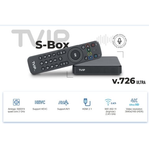 TVIP V726 ULTRA S-Box IPTV 4/32GB TVIP V726 ULTRA S-Box IPTV 4/32GB